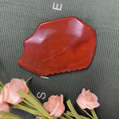 Red Jasper Facial Guasha Skin Lifting Firming Natural Hand Healing Jade Gua Sha Facial Massage Tool Portátil e de mão