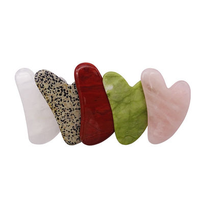 Massagista Forma do coração Gua Sha Tabela Pedra de jade para massagem facial SPA Tratamento de acupuntura