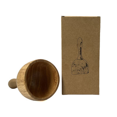 Bastão de Massagem Gua Sha de Madeira para Terapia SPA Carbonizada Natural e Massagem Corporal
