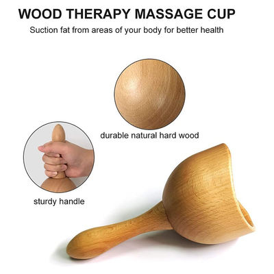 Bastão de Massagem Gua Sha de Madeira para Terapia SPA Carbonizada Natural e Massagem Corporal