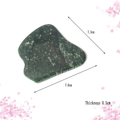 Pedra de Jade Natural Nanyang Negro-verde Guasha esfregar massagem Gua Sha para ativar Qi e dragagem de garantias