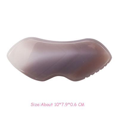 Tabela de Gua Sha de Ágata Natural para Massagem Corporal e Tratamento Facial na Terapia de Acupuntura SPA