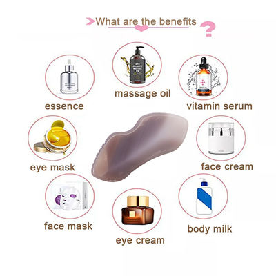 Tabela de Gua Sha de Ágata Natural para Massagem Corporal e Tratamento Facial na Terapia de Acupuntura SPA