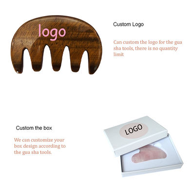 Castanho Natural Olho de Tigre Pedra Guasha Pincel de Massagem para Corpo e Pescoço Terapia de Cabelo Pincel Coração Massagista Ferramenta SPA Tratamento