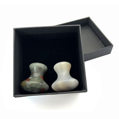 2024 Pedra de Sangue Agate Cinzento Pedra de Jade Gua Sha Fungo Pedra de Massagem para Redução de Linhas Finais no Rosto Pescoço Corpo