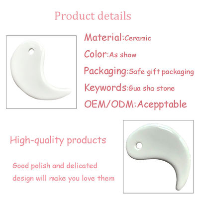 Ferramenta de elevação de Gua Sha de cara em V de cerâmica profissional para massagem da linha da mandíbula e alívio da rigidez muscular