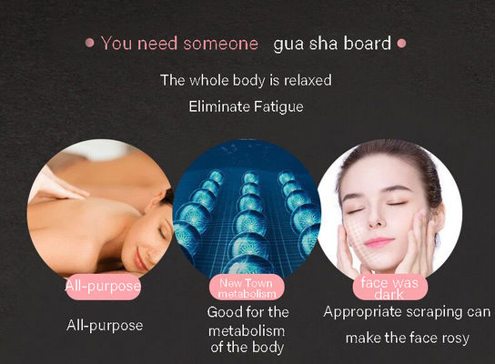 Logotipo personalizado Rosa 3D em forma de coração Universal Cerâmica Gua Sha Escrava ferramenta de massagem para olhos rosto pescoço pele massagista corporal