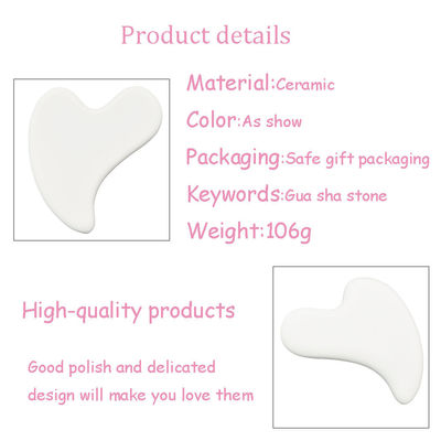 Estilo de cuidados pessoais médicos Massagem cerâmica portátil Terapia Gua Sha ferramenta de tabuleiro para rosto Guasha raspagem produto de beleza