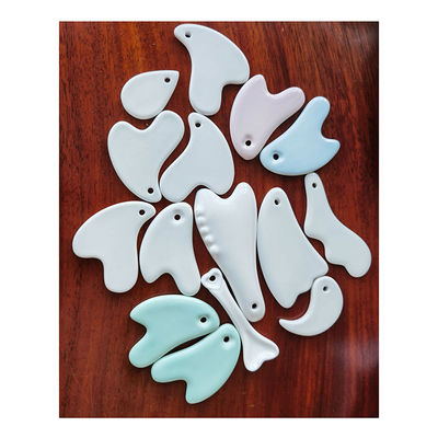 Estilo de cuidados pessoais médicos Massagem cerâmica portátil Terapia Gua Sha ferramenta de tabuleiro para rosto Guasha raspagem produto de beleza
