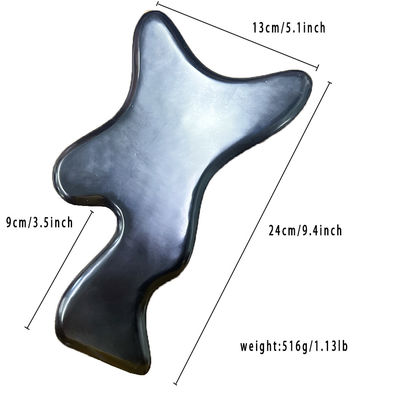 Produtos de Cuidados corporais Gua Sha Board Logotipo Suporte personalizado Logotipo personalizado Polígono Preto Bianstone Jade Massage Tool