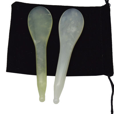 Caneta de massagem de ponto de acupuntura em forma de colher amarela Xiuyan Jade Stick Eye Massager Pen com e aceitável Serviço OEM/ODM