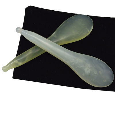 Caneta de massagem de ponto de acupuntura em forma de colher amarela Xiuyan Jade Stick Eye Massager Pen com e aceitável Serviço OEM/ODM