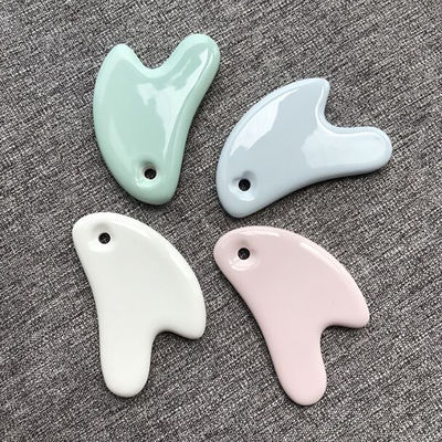 Tabela de massagem Gua Sha em forma de coração branco Gua Sha Ferramentas faciais para todos os tipos de pele limpa Antienvelhecimento