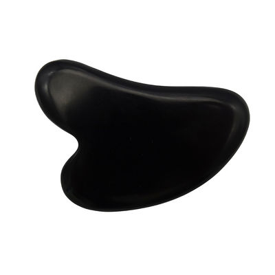 Pedra Bian Negra Natural Forma de Coração Gua Sha Massagem Ferramenta para Spa Relaxante Meditação