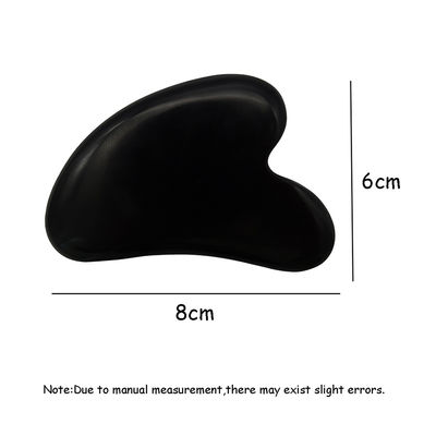 Pedra Bian Negra Natural Forma de Coração Gua Sha Massagem Ferramenta para Spa Relaxante Meditação