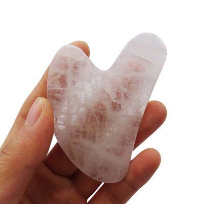 Massagem Facial Forma de Coração Cristal Branco Gua Sha Pedra para SPA Terapia de Acupuntura no Centro de Medicina Tradicional Chinesa