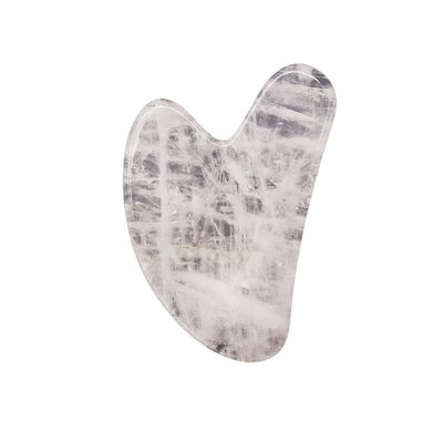 Massagem Facial Forma de Coração Cristal Branco Gua Sha Pedra para SPA Terapia de Acupuntura no Centro de Medicina Tradicional Chinesa