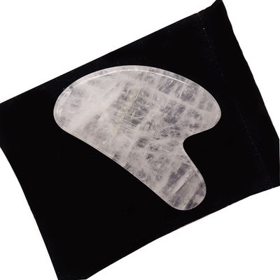 Massagem Facial Forma de Coração Cristal Branco Gua Sha Pedra para SPA Terapia de Acupuntura no Centro de Medicina Tradicional Chinesa