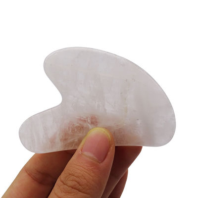 Massagem Facial Forma de Coração Cristal Branco Gua Sha Pedra para SPA Terapia de Acupuntura no Centro de Medicina Tradicional Chinesa