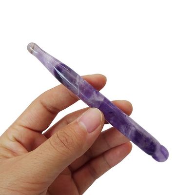 Cara fina Gua sha Ferramentas Ametista Natural Acupressão Guasha Massagem Therapy Pen para todo o corpo