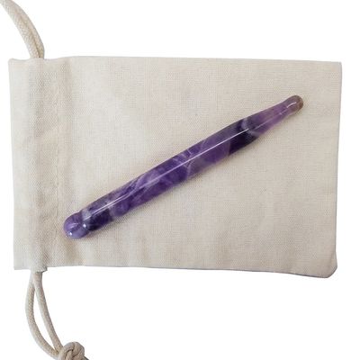 Cara fina Gua sha Ferramentas Ametista Natural Acupressão Guasha Massagem Therapy Pen para todo o corpo