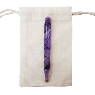 Cara fina Gua sha Ferramentas Ametista Natural Acupressão Guasha Massagem Therapy Pen para todo o corpo