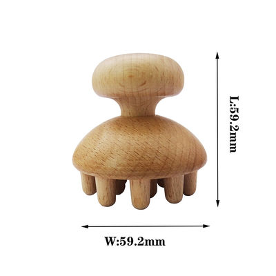 Função Musical Cogumelo de madeira Gua Sha ferramenta de massagem terapêutica para drenagem linfática de mão e corpo inteiro