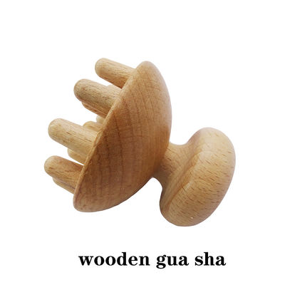 Função Musical Cogumelo de madeira Gua Sha ferramenta de massagem terapêutica para drenagem linfática de mão e corpo inteiro