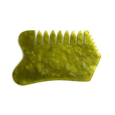 Cuidados de Saúde Pessoal Combinador de Jade Verde Guasha Ferramenta de raspagem para cuidados com a cabeça e alívio da dor de parto Multifuncional de mão