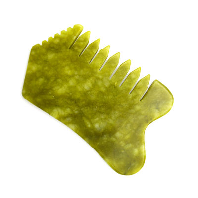Cuidados de Saúde Pessoal Combinador de Jade Verde Guasha Ferramenta de raspagem para cuidados com a cabeça e alívio da dor de parto Multifuncional de mão
