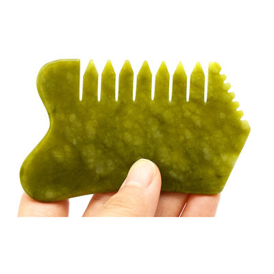 Cuidados de Saúde Pessoal Combinador de Jade Verde Guasha Ferramenta de raspagem para cuidados com a cabeça e alívio da dor de parto Multifuncional de mão