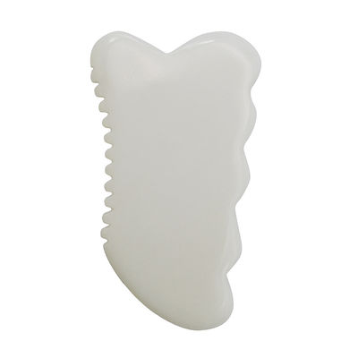 Ferramentas Diárias de Saúde e Cuidados da Pele Jade Branco Guasha Board com ferramenta de massagem facial Gua Sha personalizada