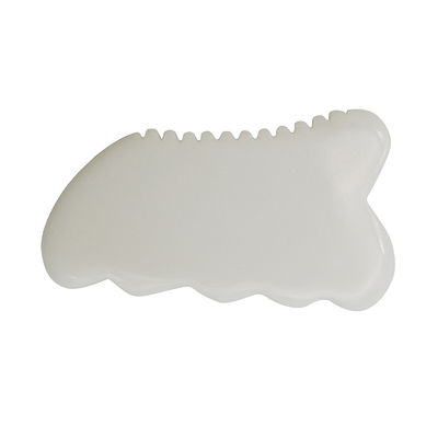 Ferramentas Diárias de Saúde e Cuidados da Pele Jade Branco Guasha Board com ferramenta de massagem facial Gua Sha personalizada