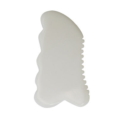 Ferramentas Diárias de Saúde e Cuidados da Pele Jade Branco Guasha Board com ferramenta de massagem facial Gua Sha personalizada
