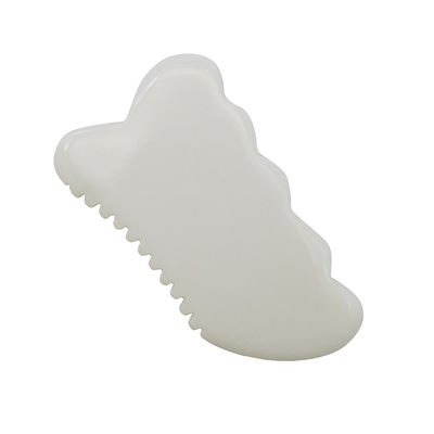 Ferramentas Diárias de Saúde e Cuidados da Pele Jade Branco Guasha Board com ferramenta de massagem facial Gua Sha personalizada