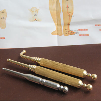 Relaxante ferramenta de massagem de tecidos profundos de latão Manual caneta de acupressão para reflexologia Massagista de pontos de pressão