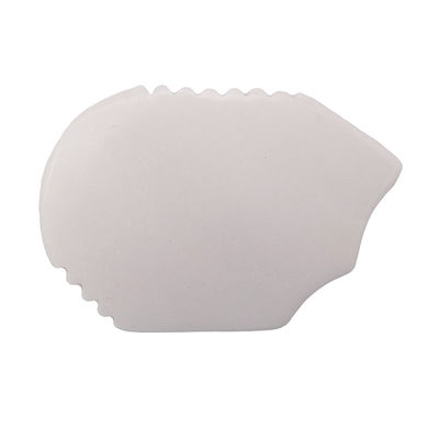Logotipo personalizado Gua Sha Massage Tool Natural White Jade Guasha Board para Rosto Pescoço Braço costas Corpo Anti-Rugas Anti-envelhecimento
