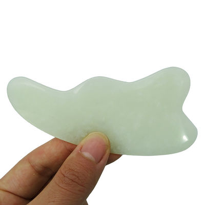 Logotipo personalizado Spa natural verde Gua Sha Ferramenta de massagem do couro cabeludo para raspar a pele facial e corporal Guasha massagistas faciais polidos