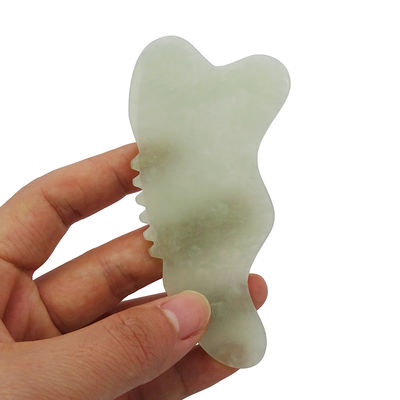 Xiuyan Jade Gua Sha Massagem Ferramenta para Facial Esculptor Massagem corporal Promove o fluxo sanguíneo e reduz a tensão Fácil de segurar