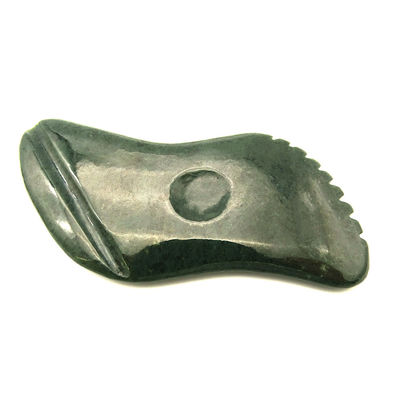 Nefrita verde escuro natural Jade Gua Sha Ferramentas de massagem corporal Escrava tradicional para corpo completo 11,8cm*6cm*0,9cm