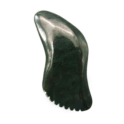 Nefrita verde escuro natural Jade Gua Sha Ferramentas de massagem corporal Escrava tradicional para corpo completo 11,8cm*6cm*0,9cm