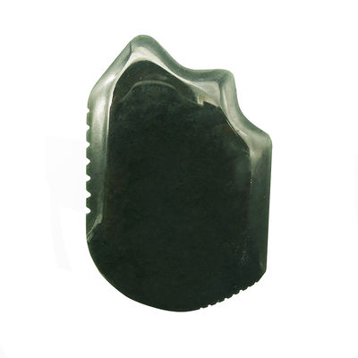2024 Tendência Produtos Pedra de Jade Natural Guasha Ferramenta para Rosto e Corpo Scraping Board Negro Escuro Nefrite área de massagem