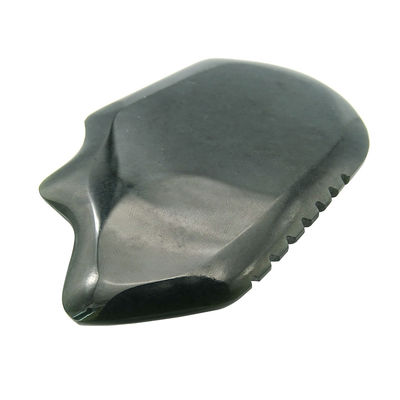2024 Tendência Produtos Pedra de Jade Natural Guasha Ferramenta para Rosto e Corpo Scraping Board Negro Escuro Nefrite área de massagem