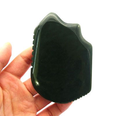 2024 Tendência Produtos Pedra de Jade Natural Guasha Ferramenta para Rosto e Corpo Scraping Board Negro Escuro Nefrite área de massagem