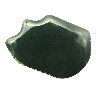 2024 Tendência Produtos Pedra de Jade Natural Guasha Ferramenta para Rosto e Corpo Scraping Board Negro Escuro Nefrite área de massagem