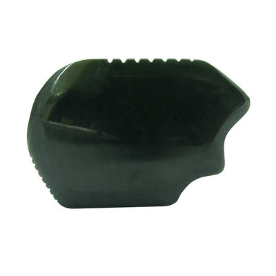 2024 Tendência Produtos Pedra de Jade Natural Guasha Ferramenta para Rosto e Corpo Scraping Board Negro Escuro Nefrite área de massagem