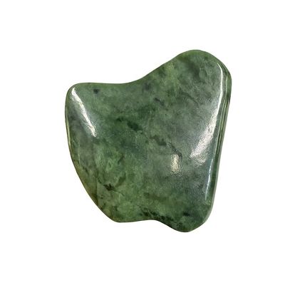 Logotipo personalizado Nefrita verde jade Anti-celulite Guasha raspador para cuidados com a pele facial