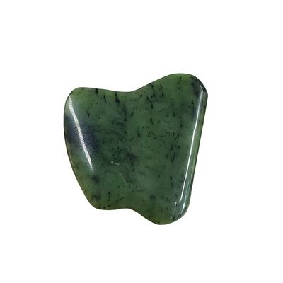 Massagista corporal Nefrita verde Jade Gua Sha Escrava ferramenta de massagem para a liberação de tensão facial e auto-ajuda