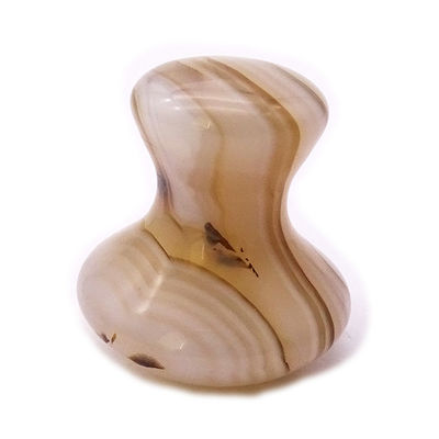 Massagem de Pedra de cogumelo de Ágata Natural para raspagem de energia de jade e cosmetologia de compressão a frio / quente