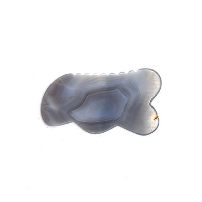 Tabuleiro de massagem de agata natural Gua Sha para terapia de acupuntura